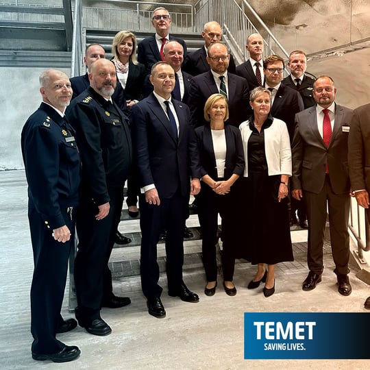 As part of the official state visit from Poland, a tour was organized to the Hakaniemi civil defense shelter in Helsinki.